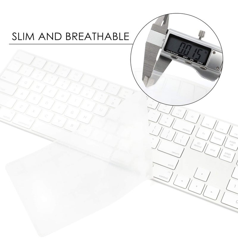 Allinside Transparent Cover for Apple iMac Magic Keyboard with Numeric Keypad MQ052LL/A A1843 US Layout - Image 4